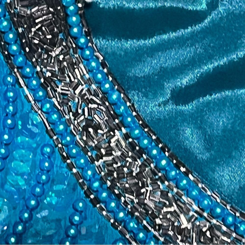 Vintage Talbots Joan Leslie sequins Silk Blouse size medium - Picture 5 of 12